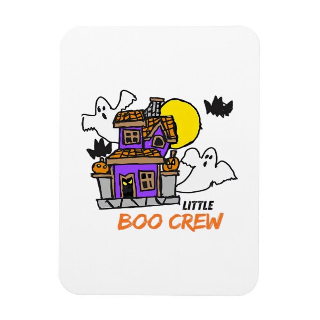 Handritad Little Boo Crew Halloween Magnet (Vertikal)