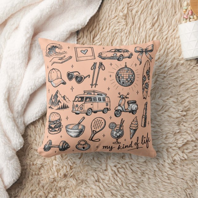 Handritad Livsstil Clipart-paket,  Kudde (Filt)