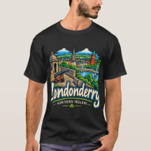 Handritad Londonderry Nordirland Reskonst