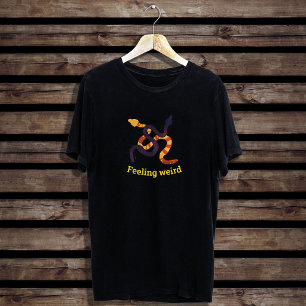 Handritad mångfärgad rolig ormdesign t shirt