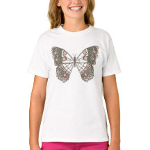 Handritad Mariposa-fjäril för flickor