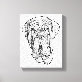 Handritad Mastiff-porträtt Canvas Art
