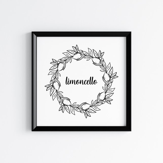 Handritad Medelhavs-inspirerad citronekranskonst Poster (Skapare uppladdad)