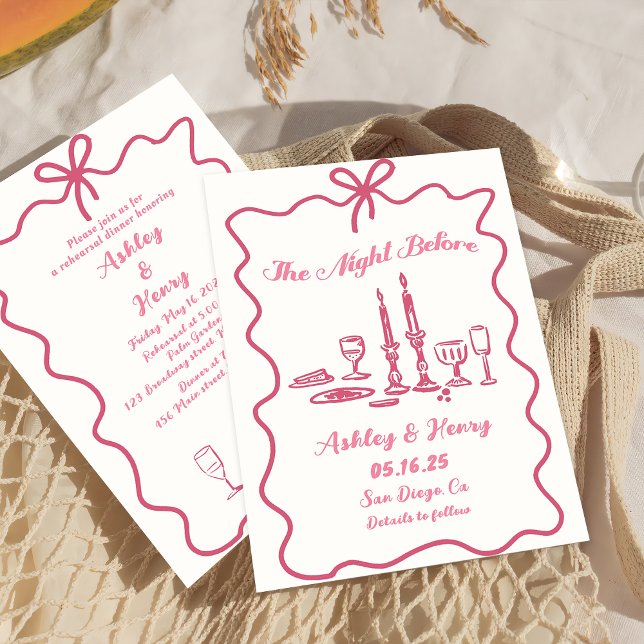 Handritad middagsinbjudan dagen före repetitionen  inbjudningar (Skapare uppladdad)