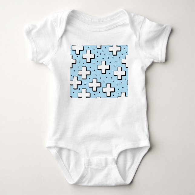 Handritad Mönster med plustecken. T Shirt (Framsida)