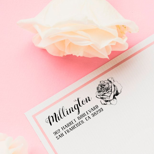 Handritad Namn-Returadress för Ro-familjen Stämpel (Skapare uppladdad)