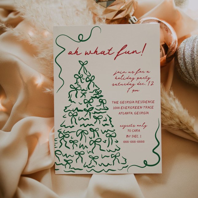 Handritad Oh Vilken Rolig Julfest Inbjudan (Skapare uppladdad)