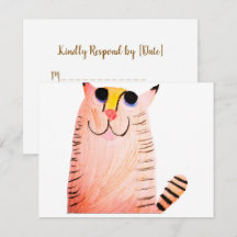 Handritad Orange Tabby Katt Barnkalas