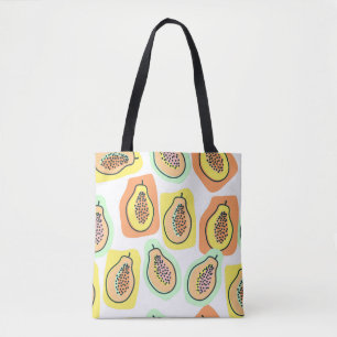 Handritad papaya: Kreativet Vintage Mönster Tygkasse