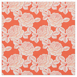 Handritad Peony Blommig Tyg
