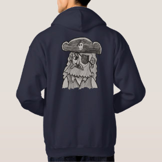 Handritad piratskiss-tröja hoodie