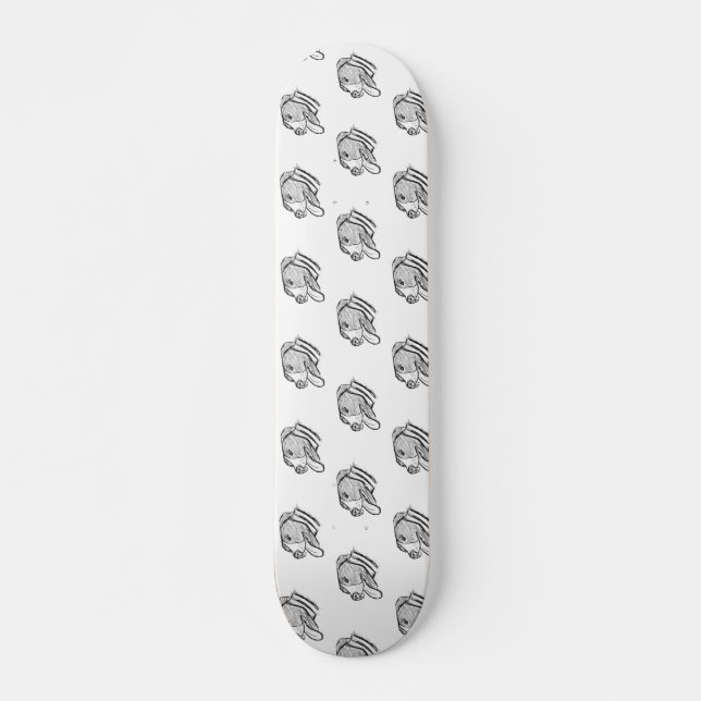 handritad pitbull fotohund djurälskare mini skateboard bräda 18,5 cm (Framsida)