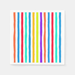 Handritad rand i färg på klarpopkonst pappersservett