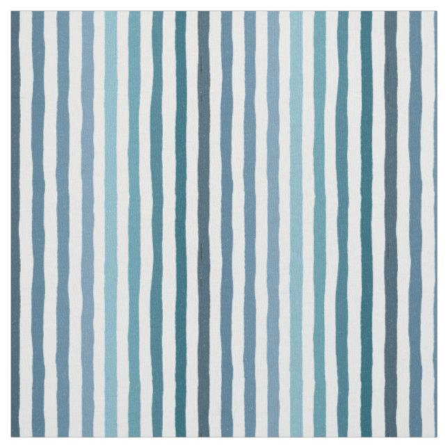 Handritad Rand i Shades of Sea-Inspired Blue Tyg (Provkarta)