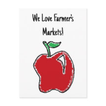 Handritad röd äppelfrukt tecknad serie