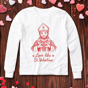 Handritad röd kärlek som S:t Valentins hjärta T Shirt