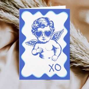Handritad Rolig Romantisk Cupid XO Alla Hjärtans D Helgkort