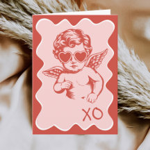 Handritad Rolig Romantisk Cupid XO Alla Hjärtans D