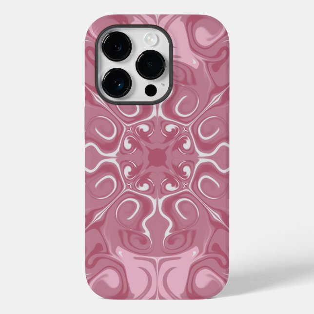 Handritad Rosa Marmor Telefonfodral (Baksida)