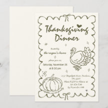 Handritad Sällsam Pumpa Turk Thanksgiving