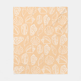 Handritad Sandy Shells Flanellfilt Fleecefilt