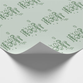 Handritad Shamrock Födelsedag Alla Åldrar Presentpapper