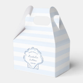 Handritad Skalmonogram Kustbröllop Presentaskar