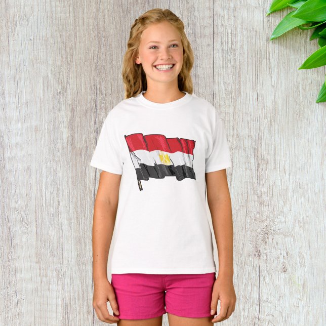 Handritad slit Egyptenflagga T Shirt (Skapare uppladdad)