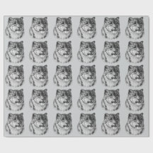 Handritad Snö Leopard