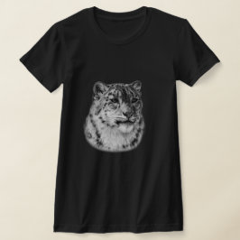 Handritad Snö Leopard T Shirt