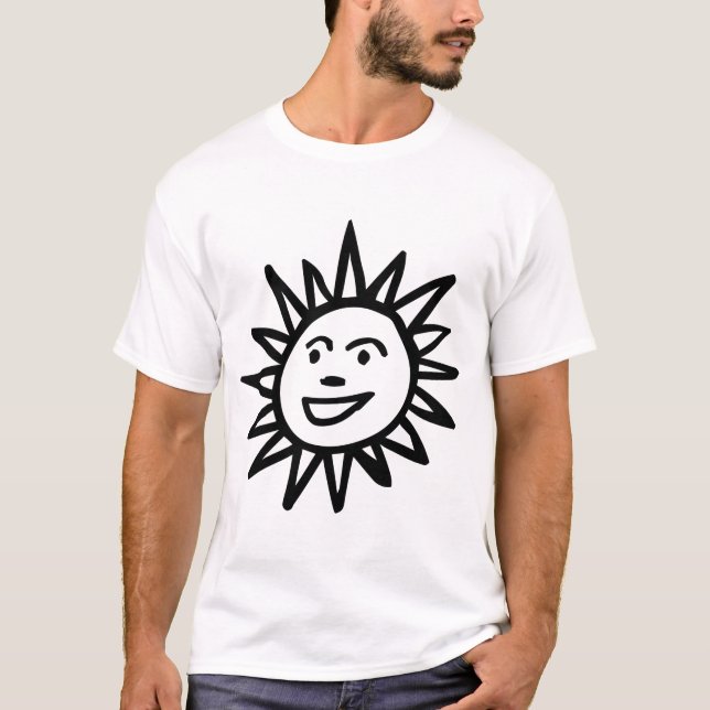 Handritad solmotiv t shirt (Framsida)