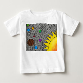 Handritad solsystemskonst – Färgstarka rymduppleve T Shirt