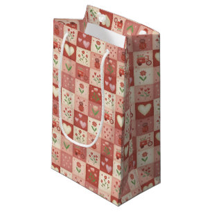 Handritad Söt Patchwork - Presentpåse