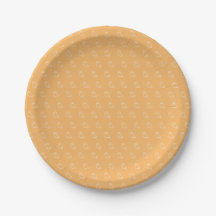 Handritad Spök Orange Pappers Tallrik
