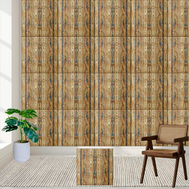 Handritad Stil-egyptisk Hieroglyphs Tile Kakelplatta (Hand-Drawn Style Egyptian Hieroglyphs Tile)