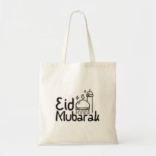 Handritad text "Eid Mubarak" Tygkasse