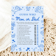 Handritad Valentine Gissa Vem Mamma eller Pappa Sp