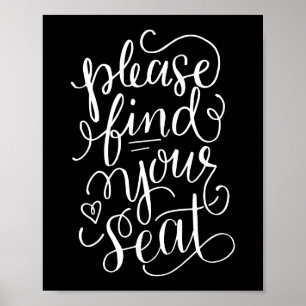 Handritad Vänligen Hitta Din Platsskylt Poster