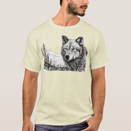 HANDRITAD VARG, T SHIRT