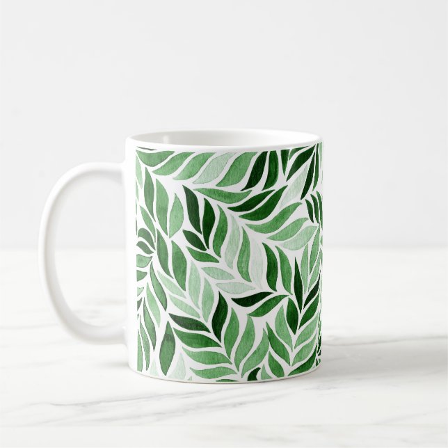 Handritad vattenfärgad Abstrakt Sömlös Mönster Kaffemugg (Vänster)