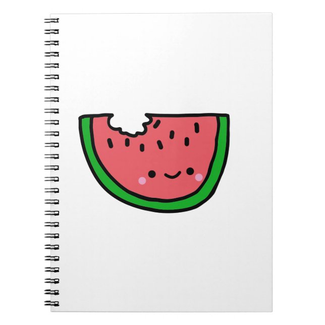 Handritad Vattenmelon Tecknad Illustration Anteckningsbok (Framsidan)