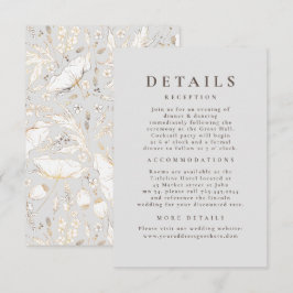 Handritad vildblommamönster Bröllopsdetaljer Tilläggskort