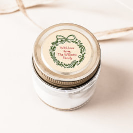 Handritad Vintage-inspirerad julklapp Sticker Runt Klistermärke