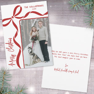 Handritad Whimsical God Jul Julkort