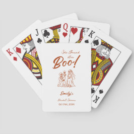 Handritad Whimsical Halloween Bröllopsdusch Casinokort