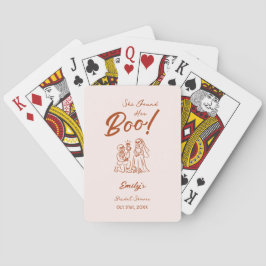 Handritad Whimsical Halloween Bröllopsdusch Casinokort