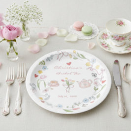 Handritad Whimsical Tea Bröllopsdusch