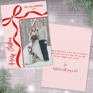 Handritad Whimsisk God Jul Julkort