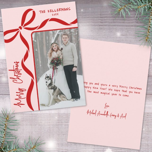 Handritad Whimsisk God Jul Julkort (Hand Drawn Whimsical Merry Christmas Holiday Card)