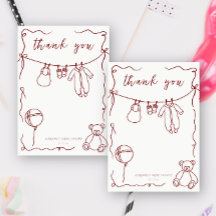 Handritade babykläder baby shower tack